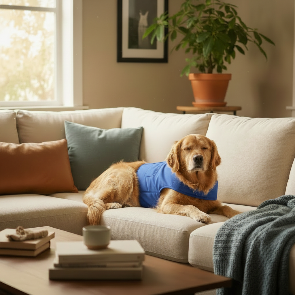 Blue Calming Compression Vest - Lifestyle