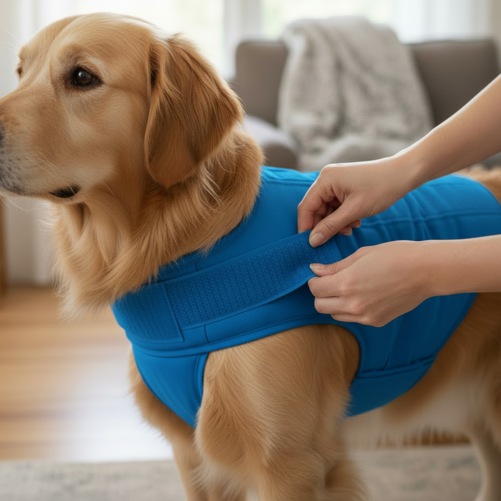 Blue Calming Compression Vest - Use Case