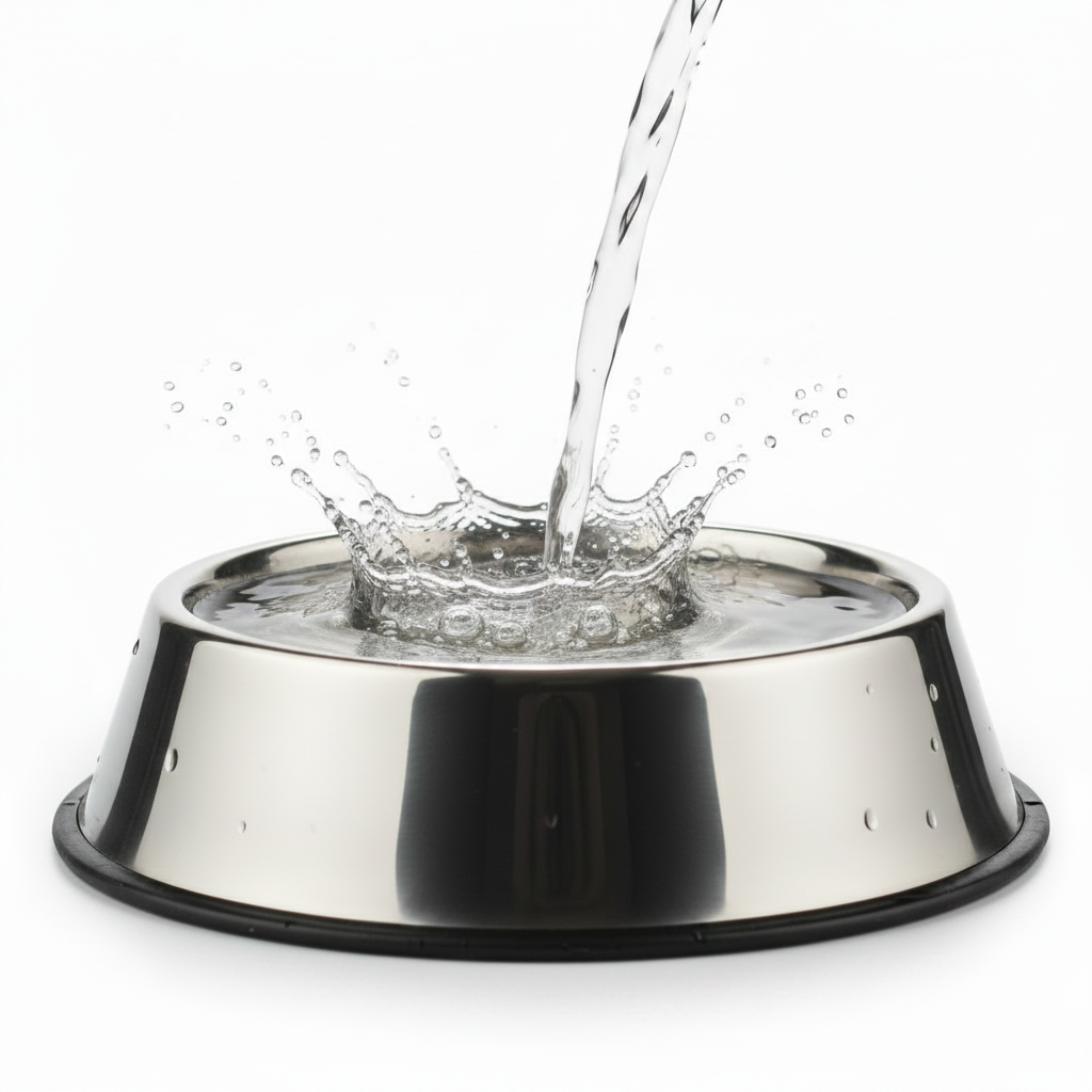 Pet Water Bowl - Silver Use Case